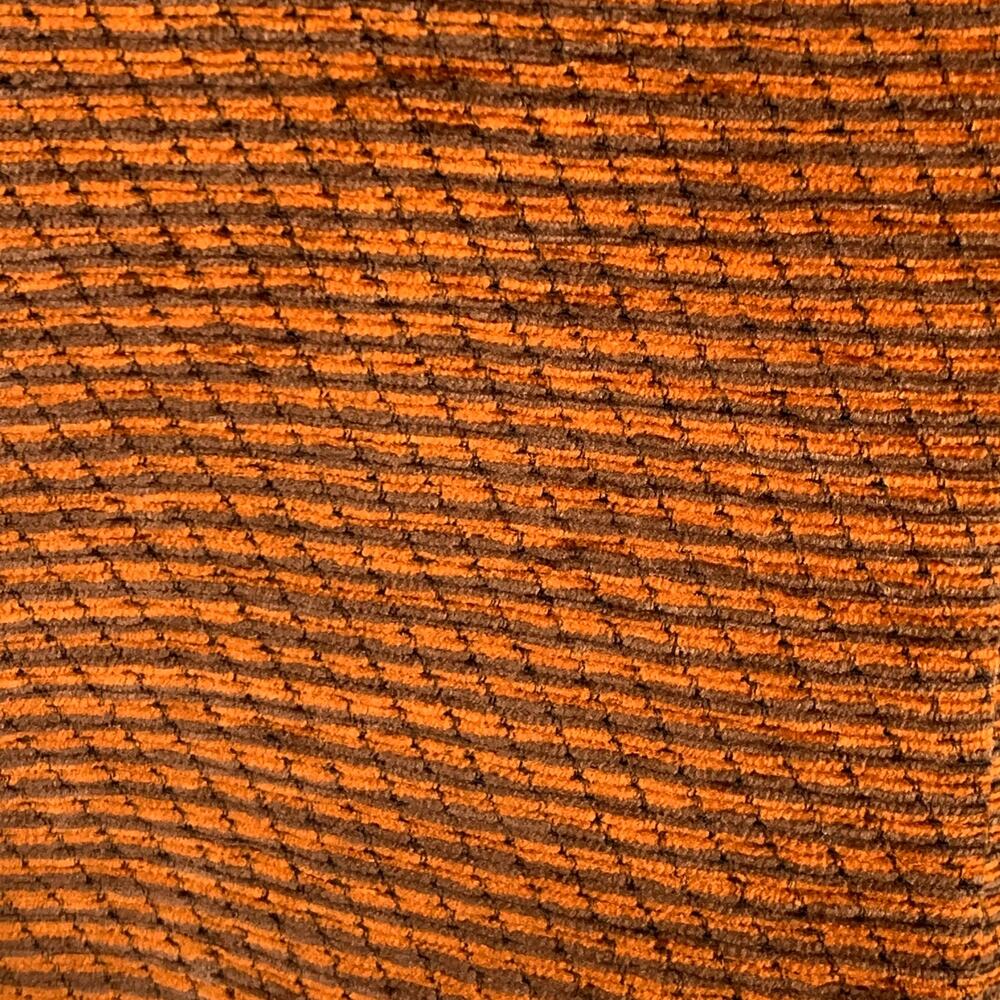 AKRIS Size 8 Orange Brown Polyester Cotton Velvet Leather Cuffs Jacket Blazer - Picture 2 of 11